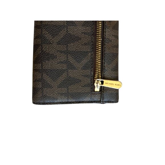 MICHAEL KORS Brown Logo Leather Clutch Wallet - Picture 7 of 8